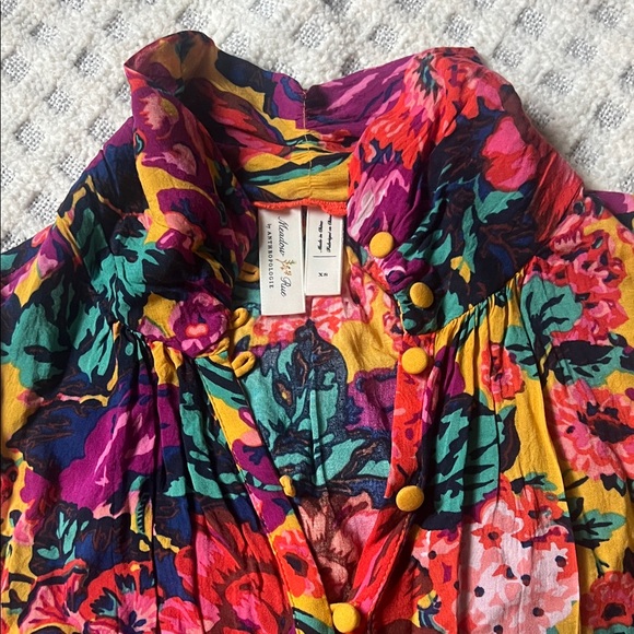 Anthropologie Vibrant Floral Sleeveless Blouse - Multicolor - Picture 2 of 7